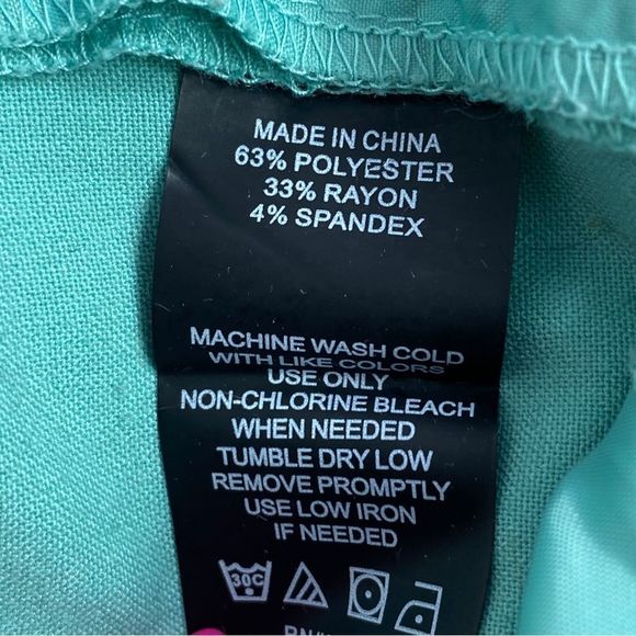 Vince Camuto Flat Front Trousers Straight Leg Pants Seafoam Green 12 - Picture 8 of 10